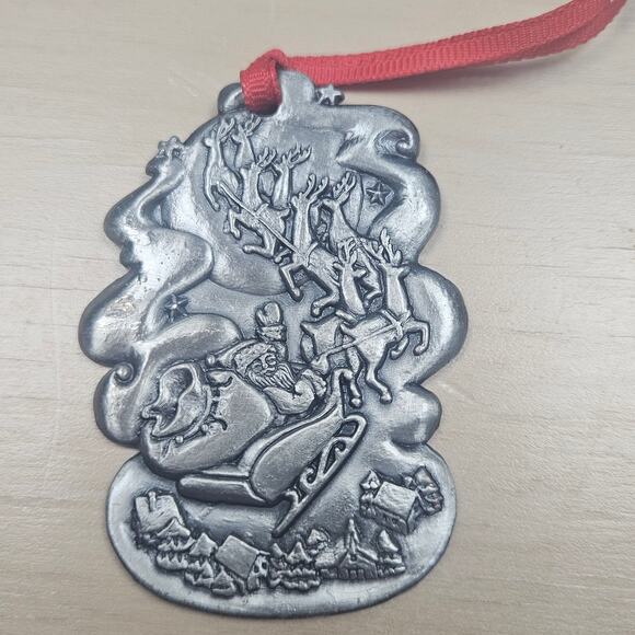 Lot of 6 Vintage Night Before Christmas Pewter Ornaments Christmas Story Holiday - Picture 2 of 7